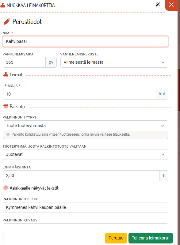 Passin perustiedot: nimi, vanhenemisaika ja vanhenemisperuste.