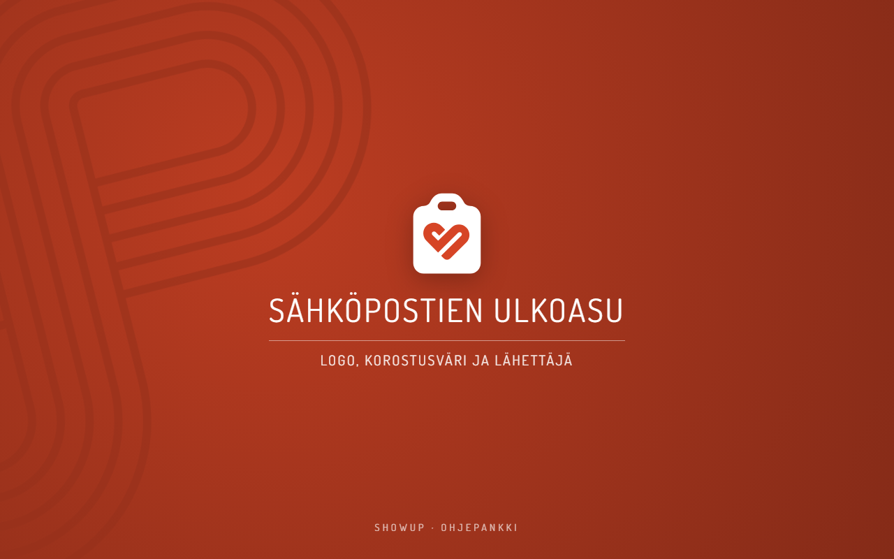 Asetukset → Viestintä → Ulkoasu ja lähettäjä.